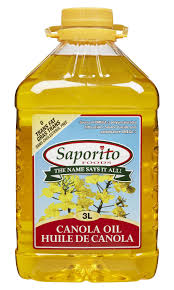 SAPORITO CANOLA OIL 3LITRES